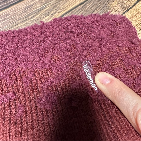 NWT Lululemon Ombre Knit Textured Ear Warmer ONE SIZE (Red Merlot) - Picture 5 of 10